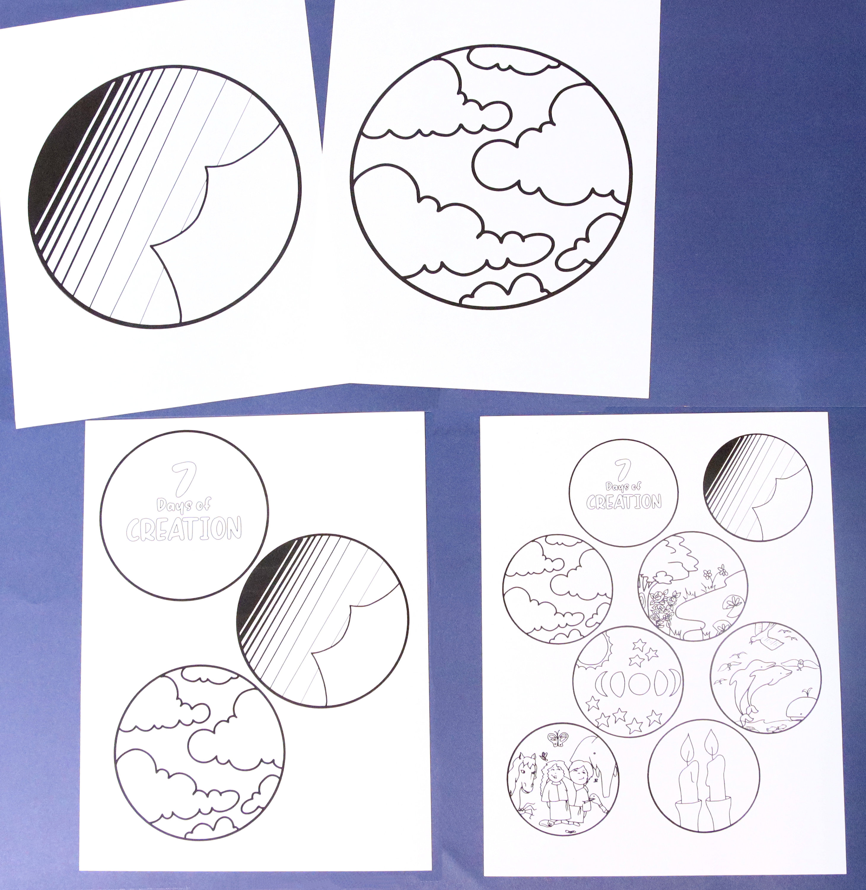 7 Days of Creation Printable Crafts &amp; Coloring Book for Parshat ...