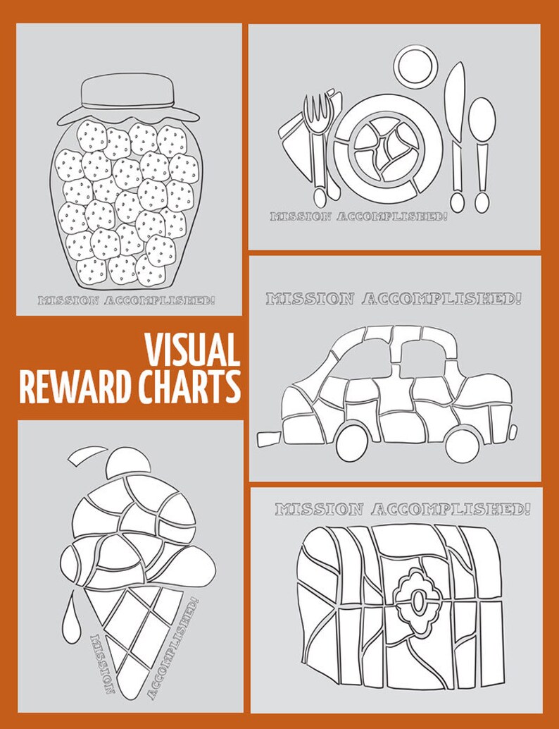 Rewards Charts Printables for Kids - Coloring in Visual Prize Chart ...
