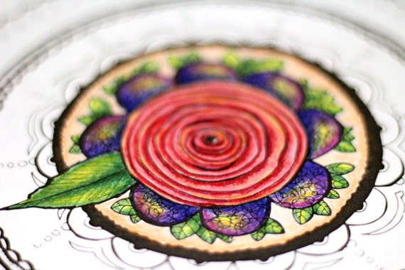 Hand Drawn Mandala Adult Coloring Pages - 5 Printable Detailed Crafty, Floral, Coffee Mandala Colouring for Grown-ups - Digital Download Il_570xn