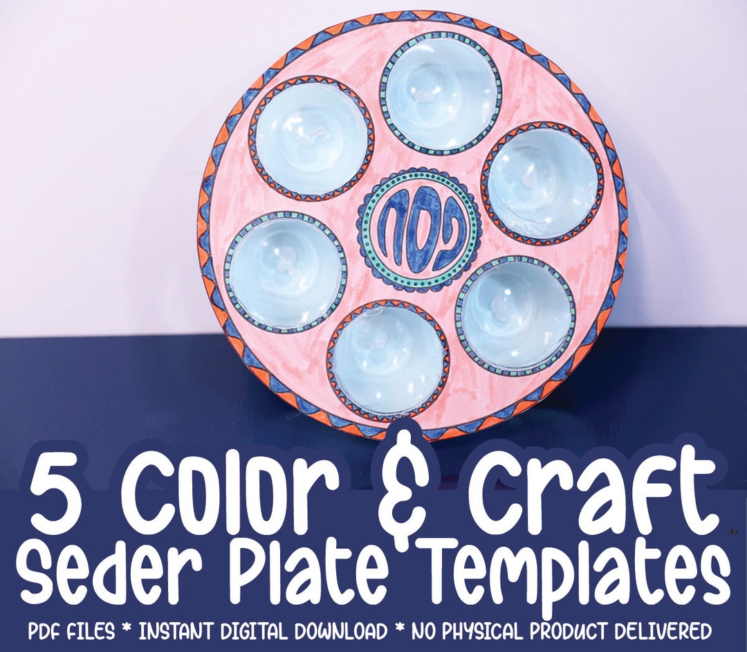 Seder Plate Template Passover Craft for Kids DIY Seder Plate for