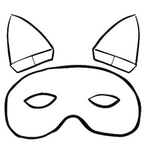 Color-in Cat Masks Printable Adult and Kid Coloring Pages and Paper ...