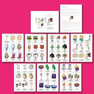 Passover Game for Kids Printable PDF Old Maid and Memory Matching Card Game for Preschool Pesach Activities for Jewish Holidays image 2