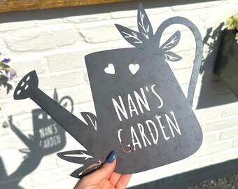 Rusty Metal Watering Can - Nan's Garden Art - Steel Decoration