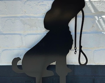 Cocker Spaniel Silhouette Garden Stake: Laser-Cut Steel Dog Decoration