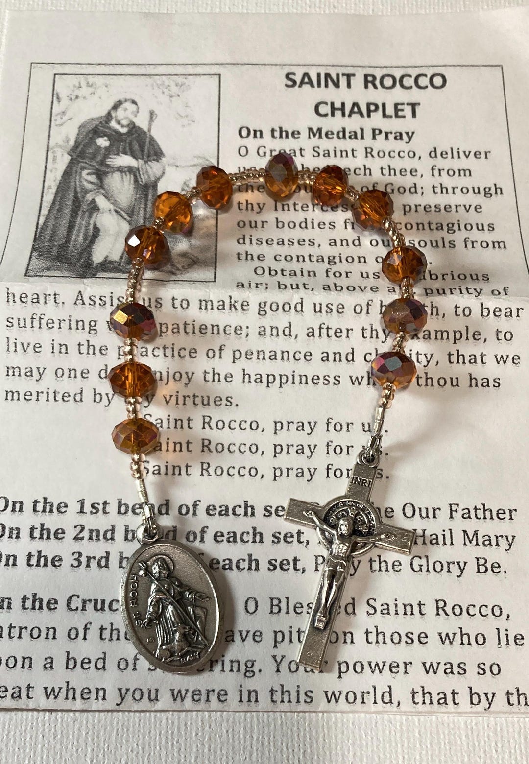St Rocco Saint Rocco Chaplet - Etsy