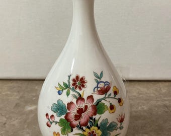 Vintage Coalport Ming Rosenknospenvase | Feines Knochenporzellan, England, Blumendekor