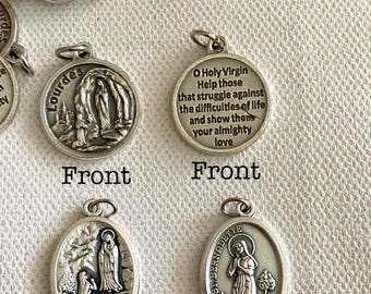 St. Bernadette Medal – Lourdes Apparition I 1 inch I Made in Italy
