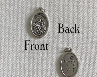 Saint Joseph-Catholic Saints Medals – Silver Tone Devotional Medal- 1 inch medal