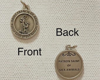 Saint Francis-Catholic Saints Medals – Silver Tone Devotional Medal- 1 inch medal