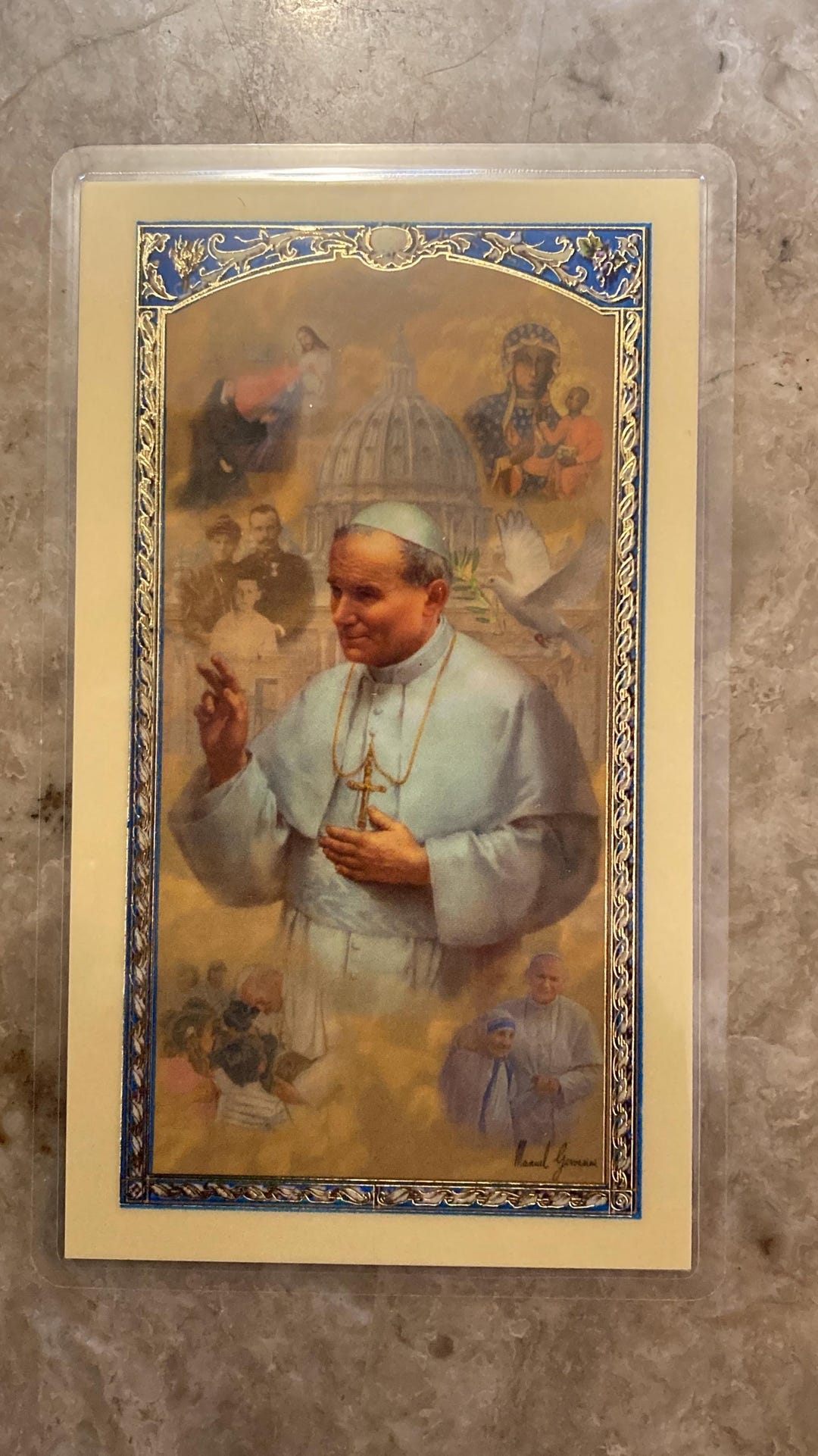 Blessed Saint John Paul II Prayer Card – Soft Laminated Vinyl, Made in ...