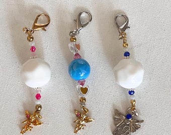 Handgemaakt met vintage acrylkraal | Accessoire engelentas