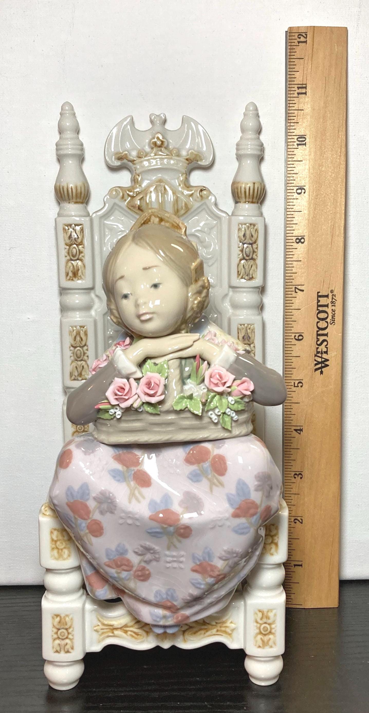 Vintage Lladró Figurine 1398 Amparito Con Cesta “reverie