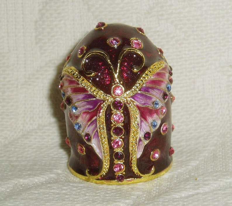 Russian Сollectible Handpainted Decorative Enamel Thimble Bees Russian Сollectible Handpainted Decorative Enamel Thimble Bees