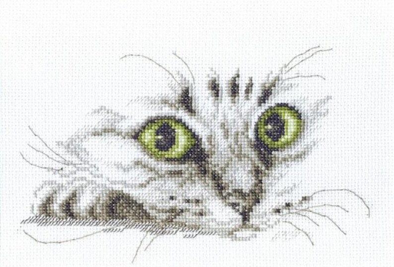 NEW UNOPENED Counted Cross Stitch Kit Charivna Mit Cat/'s look # M-267