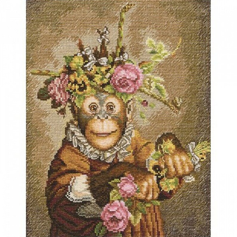 Sewing Needlecraft Kits New Unopened Russian Counted Cross Stitch Kit Rto M588 If I Were A King Monkey