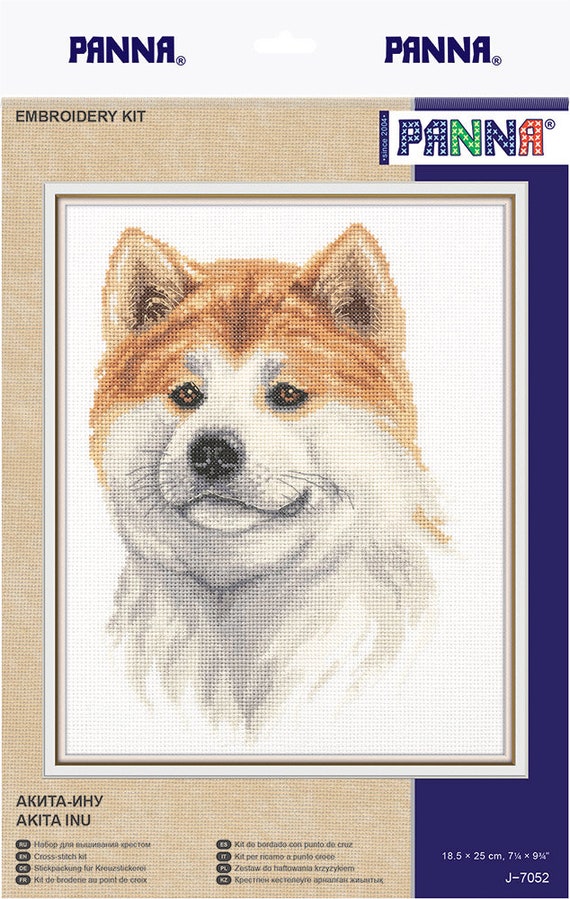 Akita Inu J-7052 Kit de punto de cruz