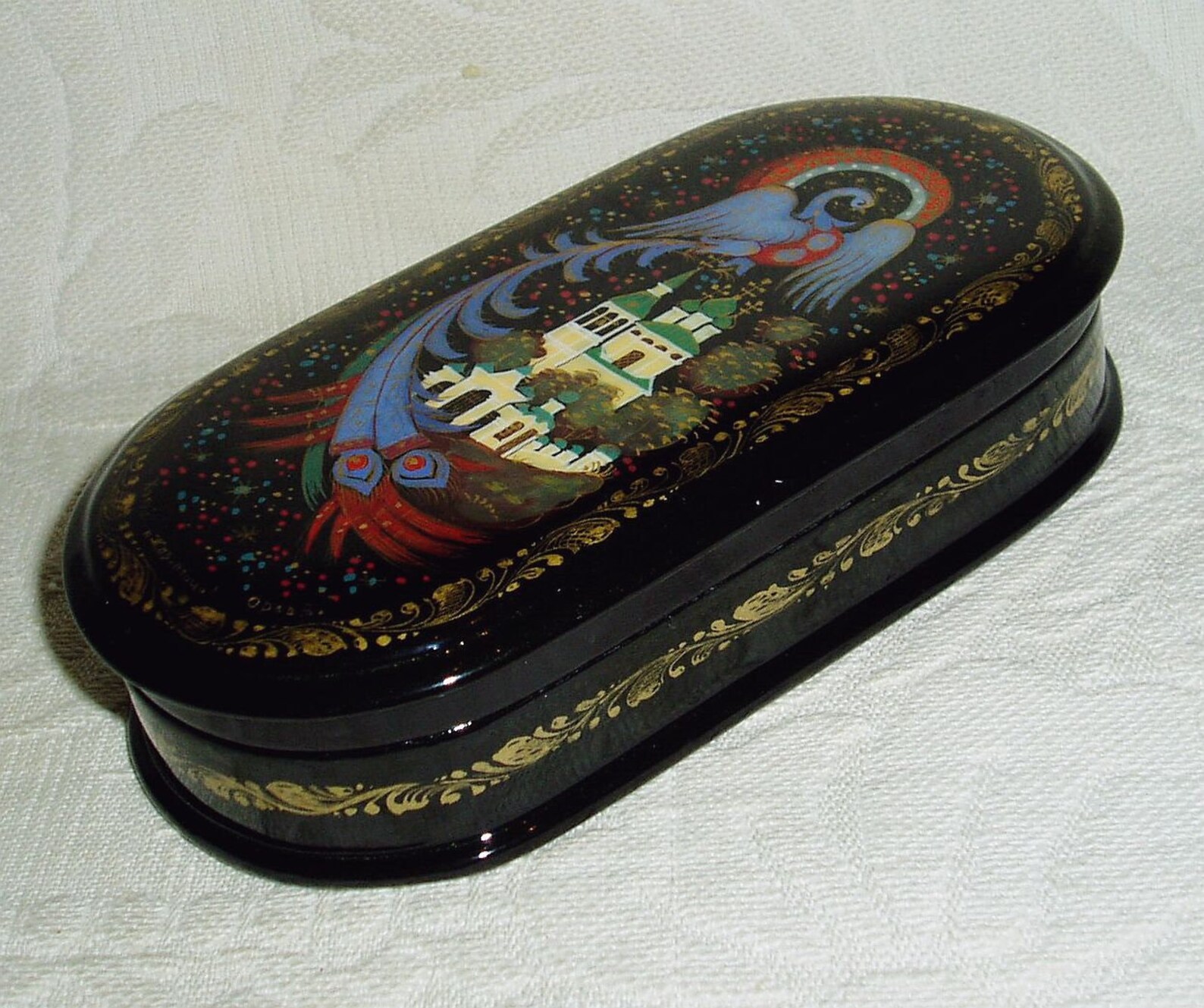 Beautiful Hand Painted Russian Lacquer box miniature Kholui Etsy