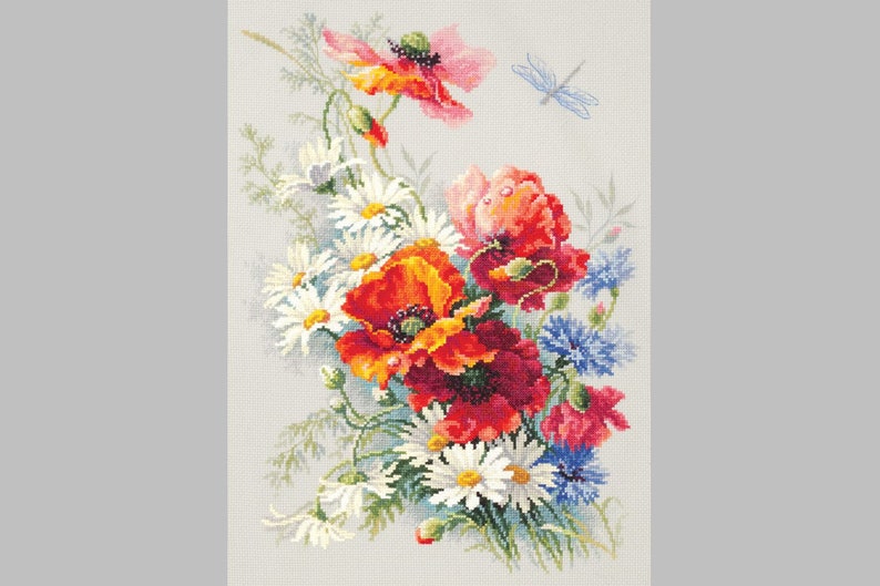 Counted Cross Stitch Kit CHARIVNA MIT DAISIES