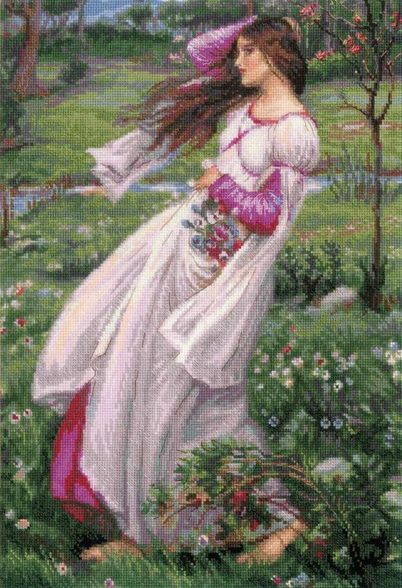 NEW UNOPENED Russian Counted Cross Stitch KIT Riolis Premium 100055 Windflowers
