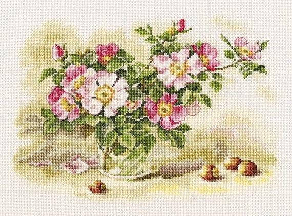 GARDEN FLOWERS Counted Cross Stitch Kit RTO