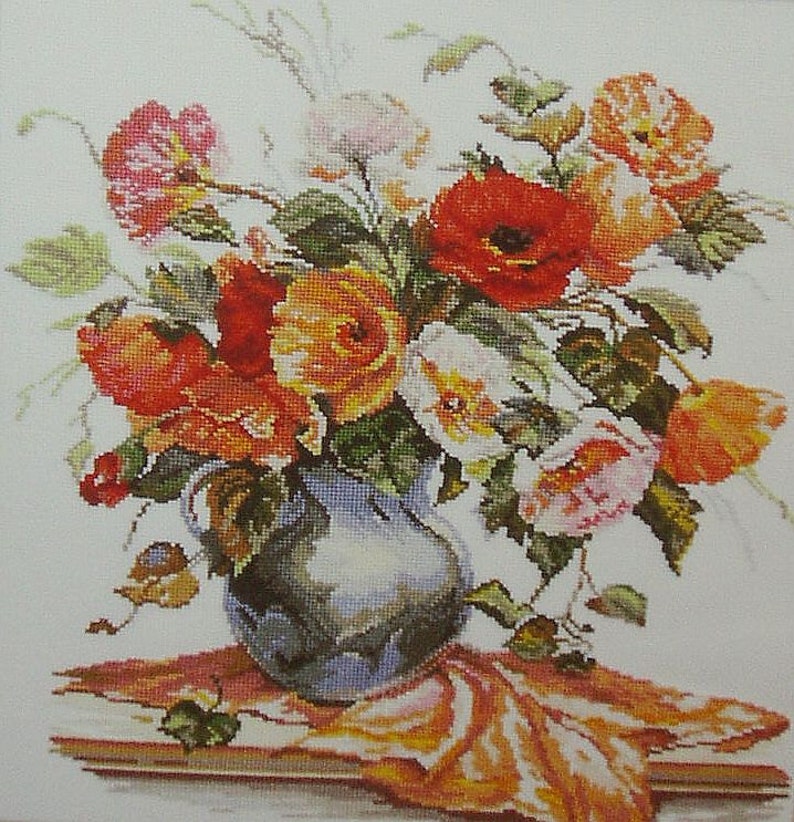 Gentle Poppies Summer NEW UNOPENED Russian Counted Cross Stitch KIT Alisa 2-11 Poetry of flowers