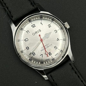 Rare Vintage ORIS Silver Dial Mechanical Hand Winding FHF Movement ST-96 Swiss Made Wrist watch~ Christmas Sale
