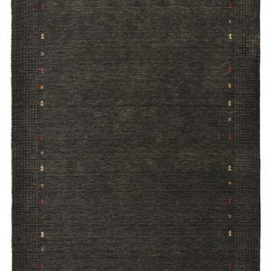 Handloom loribaft Gabbeh Dark Brown Color Wool Rug Handwoven, hand knotted high pile Rug, traditional weave Rug Bohemian Rug Custom Rugs