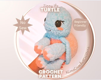 Zippy die Schildkröte Häkelanleitung | No-Sew Amigurumi (PDF-Muster)