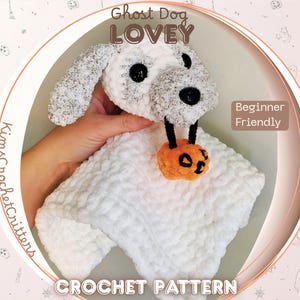 Patrón de crochet para peluche de perro fantasma: Apto para principiantes (Patrón PDF)