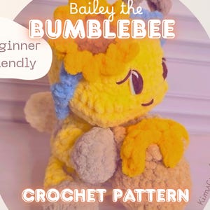 Bailey the Bumblebee Häkelanleitung | Amigurumi Biene PDF | Anfänger Freundliches Plüsch Muster | Süsse gehäkelte Biene