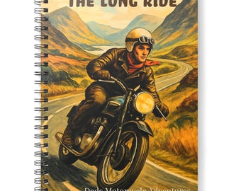 Personalised Spiral Travel Notebook, Bike Ride Keepsake~A5