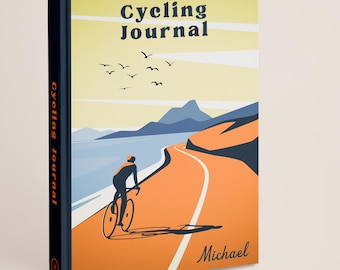 Cycling Tour Journal 5x7 | Quality Burnt Orange Personalised notebook