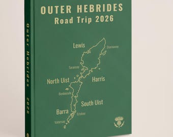Outer Hebrides Unique Trip Journal | Scotland Road Trip Diary | Personalised Notebook