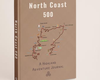 North Coast 500 Tartan Travel Journal | Personalised unique trip journal