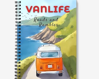 Campervan Journal | Personalised A5 spiral roadtrip notebook