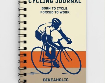 Cycling Logbook ~ Spiralbound Personalised Journal, with gift card and music playlist