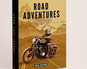 Cuaderno de viaje personalizado de 5x7 pulgadas con temática de motos vintage / Diario de aventuras en moto vintage