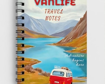 Travel Log Book Personalized Spiralbound Notebook A5