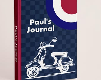 Mod Scooter Log | Personalised Travel Journal | Road Trip Diary