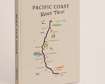 Cuaderno de la Costa Oeste de Pacific Coast Highway: Diario color arena