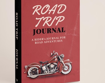 Retro Style Motorbike Journal ~Custom Hardbacked Road Trip Notebook