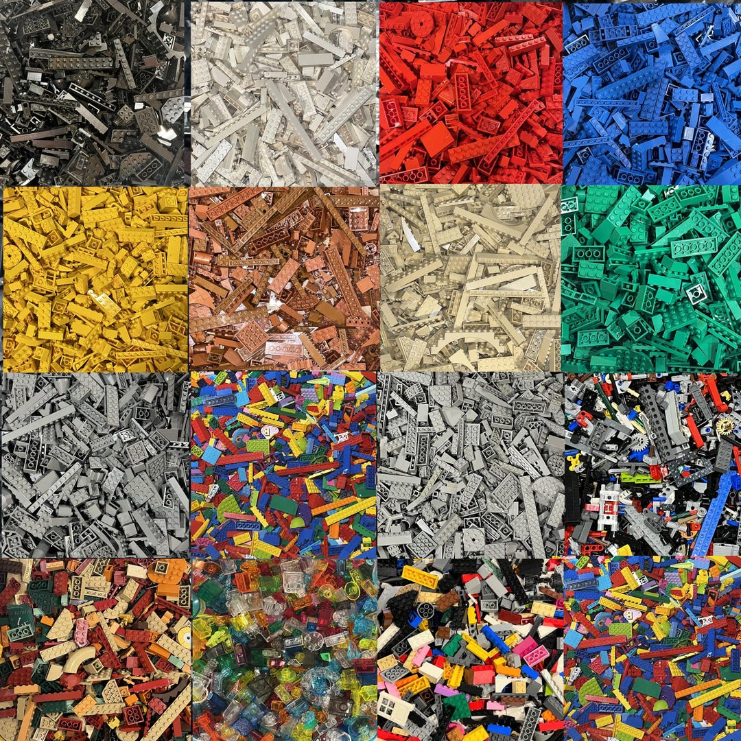 Lego Sorted by Color : 11 Oz (200+ Pieces). Choose Color & Quantity ...