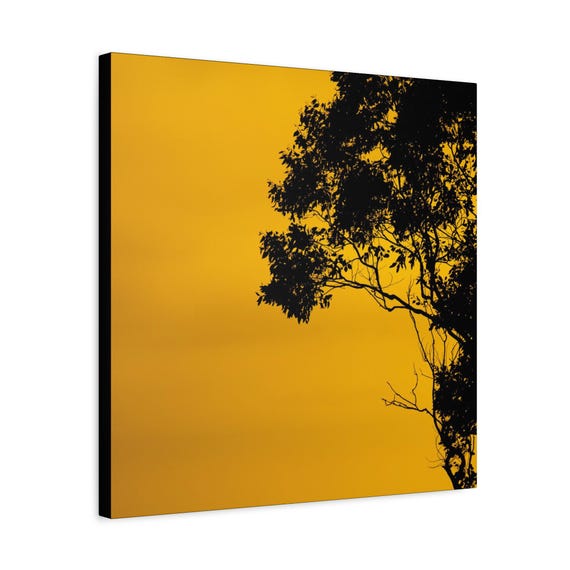 Sunset Tree Matte Canvas Wall Art, Nature Decor, Modern Home Decor, Gift for Art Lovers, Minimalist Artwork