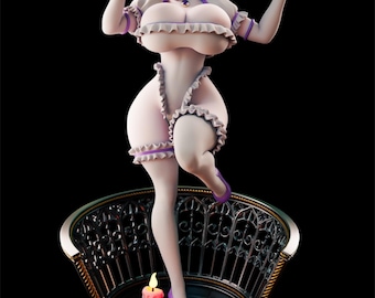 Handmade Princess Booette Statue: 3D Painted Resin Figure