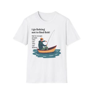 Fishing Escape Unisex T-Shirt, Relaxed Fit Tee, Outdoor Lover Gift, Fishing Enthusiast Apparel, Funny Fishing Shirt