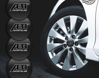 ABT Sportsline Wheel Center Cap Decals: Epoxy Emblem Stickers (Set of 4)
