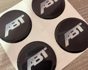 ABT Sportsline Wheel Center Cap Decals: Epoxy Emblem Stickers - Set of 4