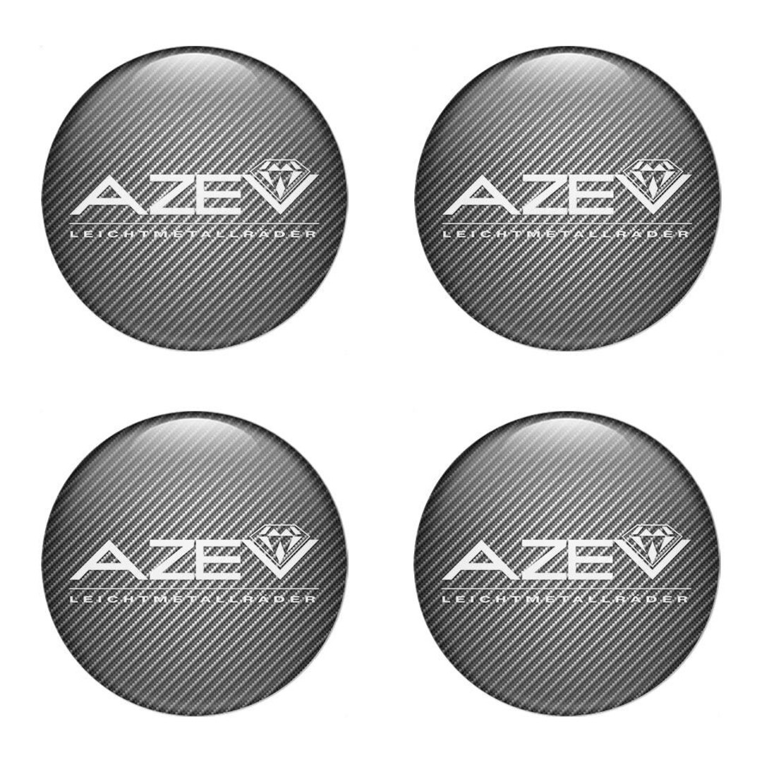 Azev Tuning Wheel Center Cap Decals: Epoxy Emblem Stickers - Set of 4 ...