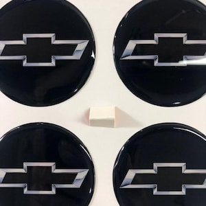 Set of 4 Chevrolet Tuning Decals for Center Wheel Cap Epoxy Stickers Custom Handmade Badge Rim Emblems New  Designs Auto accessories