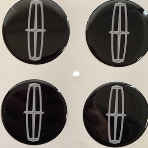 Set of 4 Lincoln Tuning Decals for Center Wheel Cap Epoxy Stickers Custom Handmade Badge Rim Emblems New  Designs Auto accessories